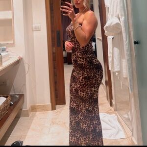 Leopard Print Maxi Dress (Bobbles and Lace)